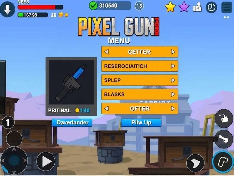 Pixel Gun 3D Mod Menu PC इंटरफेस