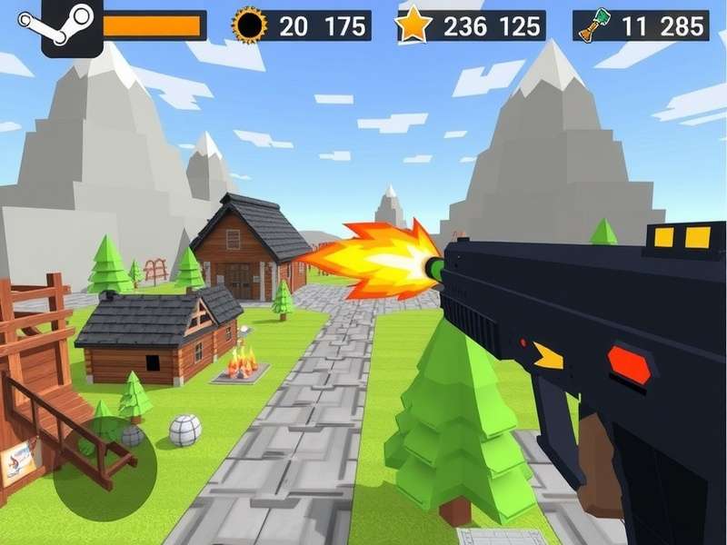 Comparison between Pixel Gun 3D Steam and Mobile versions graphics and interface