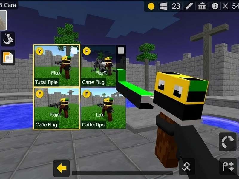 Pixel Gun 3D gameplay on PC screen