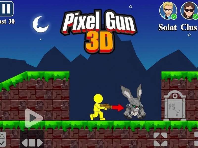 Pixel Gun 3D Mod Menu Interface showcasing unlimited gems and weapons