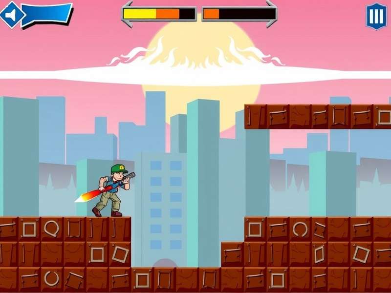 Block Gun in action within Pixel Gun 3D gameplay