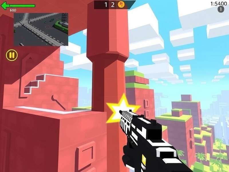 Pixel Gun 3D PC Aimbot in action showing precise targeting