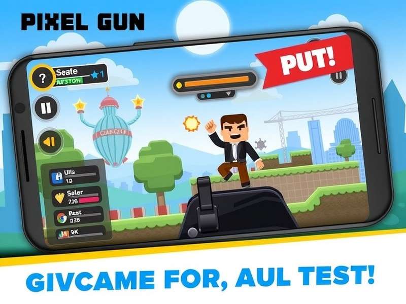 Gamer playing Pixel Gun 3D on a high-end PC setup