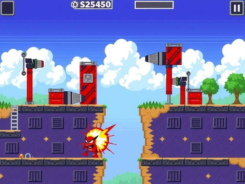 Pixel Gun 3D action scene showing characters in blocky environment with various weapons
