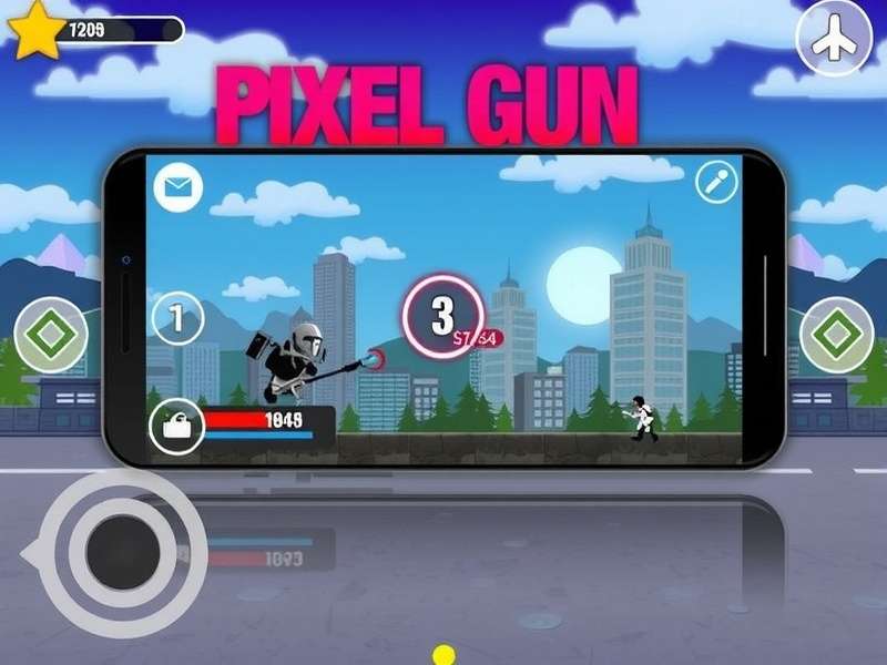 Gamer playing Pixel Gun 3D on a powerful gaming PC setup