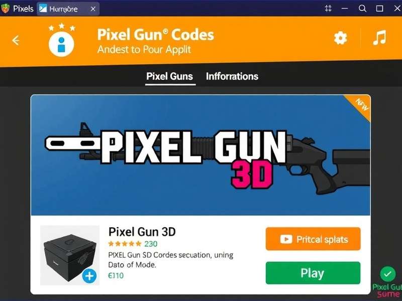Step-by-step visual guide of the Pixel Gun 3D redeem code screen