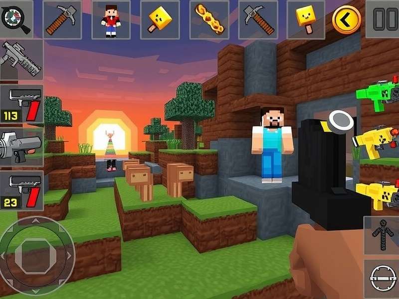 Pixel Gun 3D 2 multiplayer battle arena gameplay screenshot