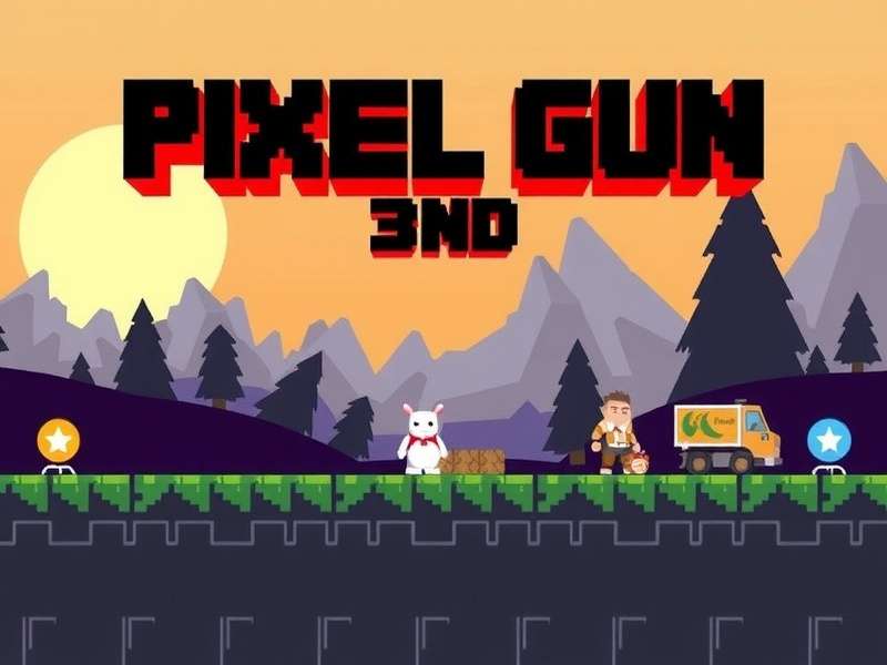 Pixel Gun 3D PC Edition – Ultimate Guide Banner featuring key weapons and maps