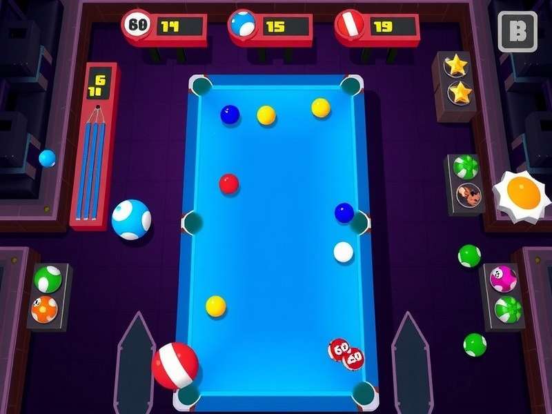Pixel Gun 3D Pool Map overview with key power-up positions and spawn points