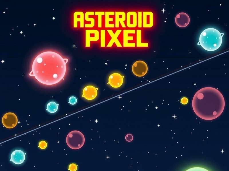 Asteroid map in Pixel Gun 3D with cosmic backdrop and players battling
